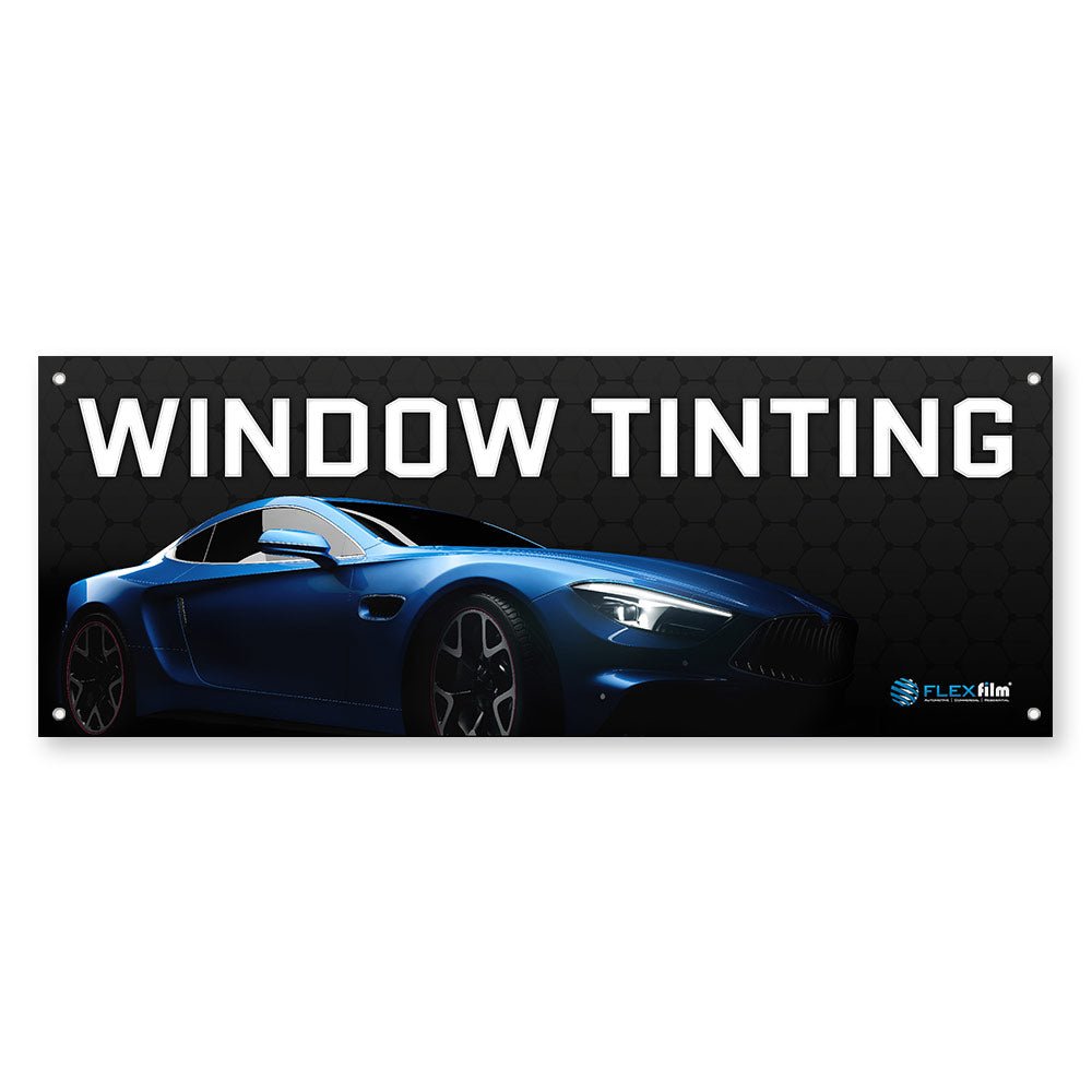 3x10 Ft Window Tinting Vinyl Banner Sign – Blank, Ready-to-Print – Wb